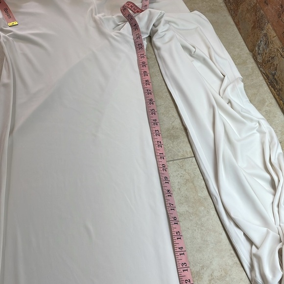 Eva Varro Pants Wide Leg Elastic Waist Stretch Lined Pull On Ivory White Size L - Picture 8 of 10